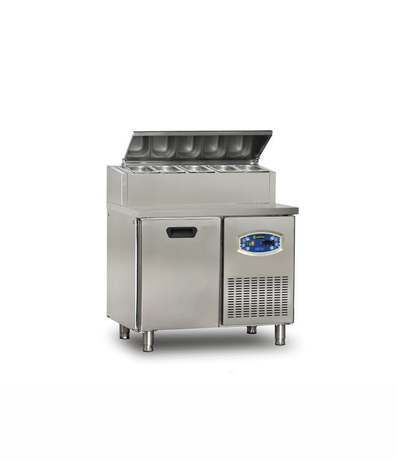 Dampak 22TBF1S-PA70 Alçak Model Tek Kapılı Pizza Hazırlık Buzdolabı 196 lt 100x70x109 cm
