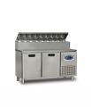 Dampak 22TBF2S-PA70 Alçak Model 2 Kapılı Pizza Hazırlık Buzdolabı 320 lt 150x70x109 cm