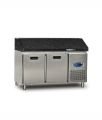 Dampak 22TBF2S-70-GR Granit Tablalı 2 Kapılı Pizza Hazırlık Buzdolabı 290 lt 150x70x109 cm